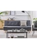 Beliani 3-Sitzer Sofa ALSTEN in Grau/Braun - (W) 182 x (H) 41 x (L) 83 cm