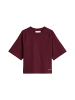 Marc O'Polo DENIM Kurzarm-Sweatshirt relaxed in Merlot Red