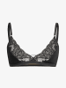Erlich Textil  Clara Bralette mit Spitze aus Modal - verstellbare Träger in schwarz