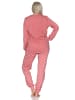 NORMANN Langarm Kuschel Interlock Schlafanzug Langarm Tupfen Optik in rosa