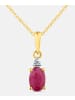 Diamant L'éternel Kette mit Anhänger, mit Rubin, 375 Gelbgold