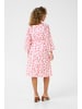 Cream Kleid CRGiselle A-shape in Pink Red Flower