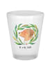 Mr. & Mrs. Panda Schnapsglas Hund Blumen ohne Spruch in Transparent