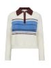 Co'couture Stripe Zip Knit ToryCC in Off white