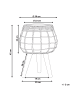 Beliani Outdoor Blumentopf DARMERA in Braun/Beige - (W) 30 x (H) 23 x (L) 30 cm