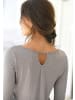 LASCANA 3/4-Arm-Shirt in taupe-gemustert, schwarz