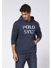 Polo Sylt Kapuzenpullover mit Logo in Used-Optik in Blau