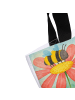 Mr. & Mrs. Panda Tasche Hummel Blume Design mit Spruch in Weiß