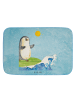 Mr. & Mrs. Panda badezimmervorleger Pinguin Surfer ohne Spruch in Eisblau