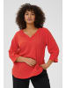 KAFFE curve Langarm-Bluse KClunda Regular fit in True Red