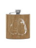 Mr. & Mrs. Panda Hipflask Wellensittich Liebe ohne Spruch in Braun