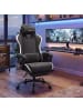 SONGMICS Gaming-Stuhl Cathy in Schwarz - (B)70 x (H)133 x (T)70 cm