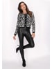 faina Damen Cardigan in Schwarz Wollweiss