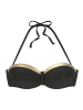 LASCANA Bügel-Bandeau-Bikini-Top in schwarz-goldfarben