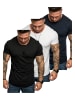 Amaci&Sons 3er-Pack T-Shirts 3. TACOMA in (Navyblau + Weiß + Schwarz)