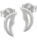 Gallay Ohrstecker Ohrring 12x5mm Halbmond mit Gesicht glänzend Silber 925 in silber