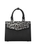 faina Women Handbag in Black White Leo