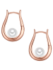 Yokoamii Ohrringe aus Metall-Legierung mit Muschelkernperle in roségold