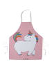 Mr. & Mrs. Panda Schürze Einhorn Stolzieren ohne Spruch in Rot Pastell