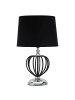 Mauro Ferretti Schwarze Metalllampe mit schwarzem Lampenschirm, Ø 28 x 44,5 cm