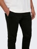 Only&Sons Feine Chino Hose Slim Fit Twill Denim Stoffhose ONSMARK in Schwarz