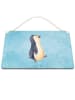 Mr. & Mrs. Panda Deko Schild Pinguin mHerzieren ohne Spruch in Eisblau