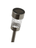 MARELIDA LED Solar Wegleuchte mit Erdspieß für Garten Balkon H: 15cm in silber