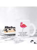 Mr. & Mrs. Panda Kaffeetasse Flamingo Classic mit Spruch in Transparent