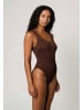 Moda Minx Badeanzug Scrunch Scoop Neck Swimsuit in Brown