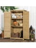 Outsunny Gartenschrank,87cm x 46,5cm x 160cm,natur