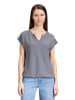 BETTY & CO Casual-Shirt mit Struktur in Dunkelblau/Weiß