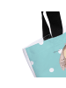 Mr. & Mrs. Panda Tasche Eulen Liebe mit Spruch in Türkis Pastell