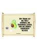 Mr. & Mrs. Panda Sofatablett Avocado Tanzen mit Spruch in Gelb Pastell
