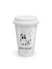 Mr. & Mrs. Panda Travel Mug Panda Geburtstag mit Spruch in Weiß