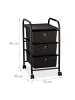 relaxdays Badrollwagen "3 Schubladen" in Schwarz - (B)33 x (H)60 x (T)39 cm