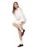 More & More Satinbluse in off white