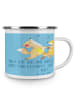 Mr. & Mrs. Panda Camping Emaille Tasse 15. Hochzeitstag Gläserne... in Sky Blue