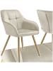 tectake Polstersessel gepolstert, in Samtoptik, gesteppt, 58 x 62 x 82 cm
