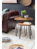 KADIMA DESIGN Satztisch 2er-Set | Sheesham/Metall, Massivholz