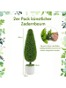 COSTWAY 2er Kunstpflanze Zeder in Grün