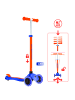 GLOBBER Scooter PRIMO PLUS NEON LIGHTS Roller in neon blau, mit Leuchtrollen