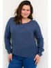 KAFFE curve Langarm-Bluse KCami Regular fit in Vintage Indigo
