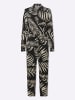 Heine Jumpsuit in schwarz-sand-bedruckt