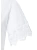 More & More verspieltes Kurzarmshirt, Spitzenärmel in white