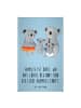 Mr. & Mrs. Panda Handtuch Koala Familie mit Spruch in Blau Pastell