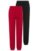 H.I.S. Sweathose in rot + schwarz