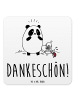 Mr. & Mrs. Panda Bierfilz Panda Dankeschön mit Spruch in Weiß