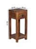 KADIMA DESIGN Beistelltisch | Sheesham, 68cm, Schublade, Massivholz