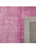 Beliani Kurzflor ERCIS in Grau/Rosa - (W) 140 x (H) 1.2 x (L) 200 cm