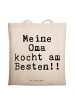 Mr. & Mrs. Panda Unitasche Meine Oma kocht am... mit Spruch in Creme